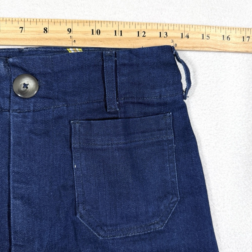 Maeve Anthropologie Jeans Womens 27 The Colette Wide Leg Crop Denim Patch Pocket - Picture 8 of 13